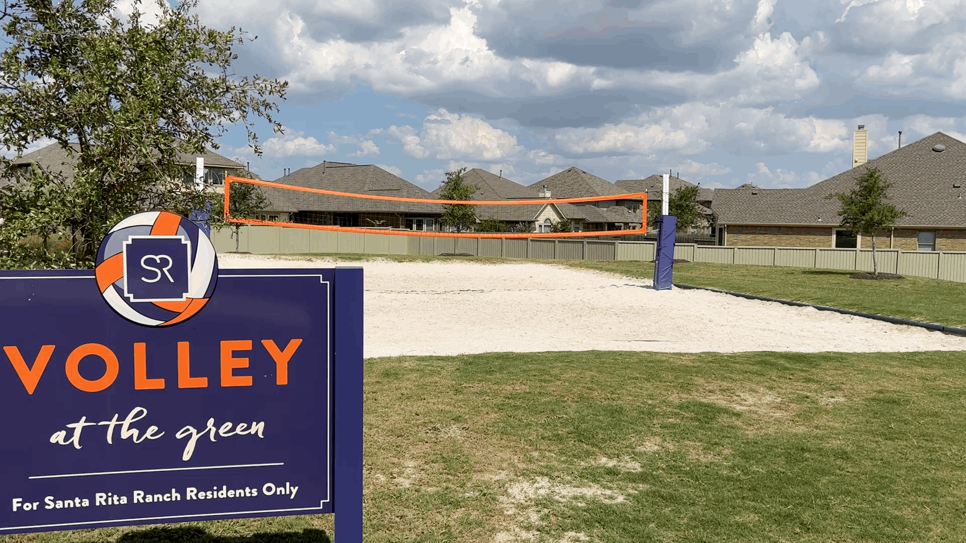 Sand volleyball court and recreation area in Santa Rita Ranch Liberty Hill Texas