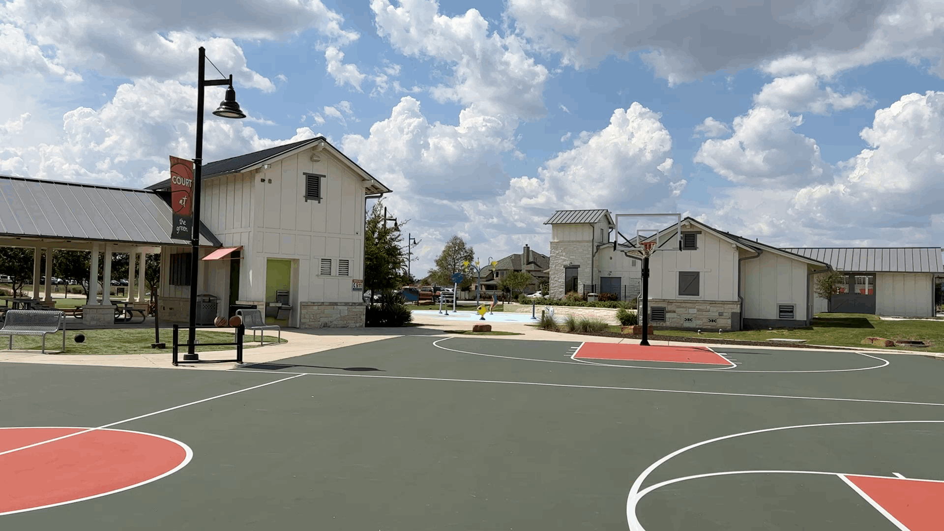 Basketball courts and sports area in Santa Rita Ranch Liberty Hill Texas