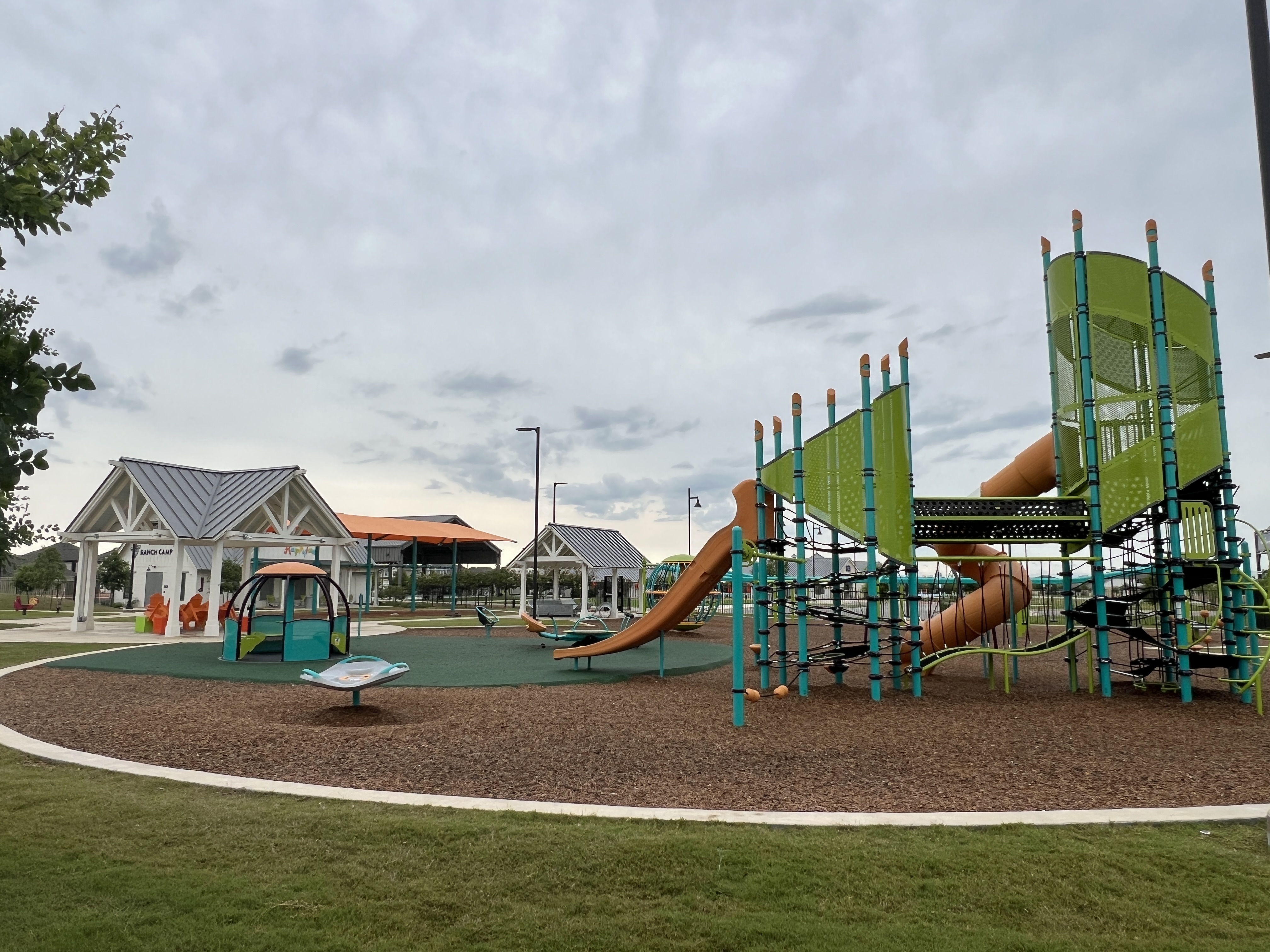 Happyland play structure at Santa Rita Ranch in Liberty Hill Texas