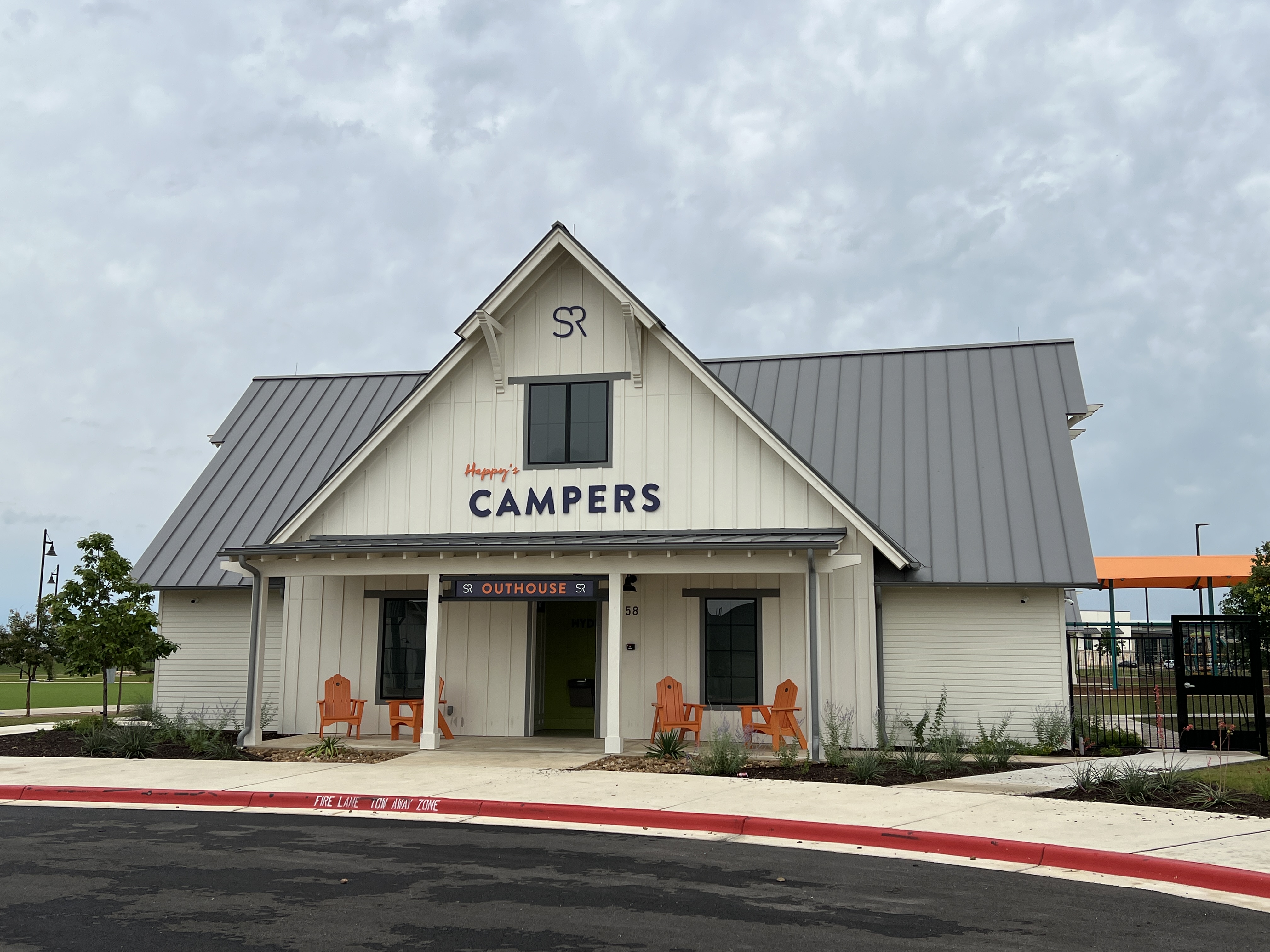 Happy Camper gathering hall at Santa Rita Ranch in Liberty Hill Texas