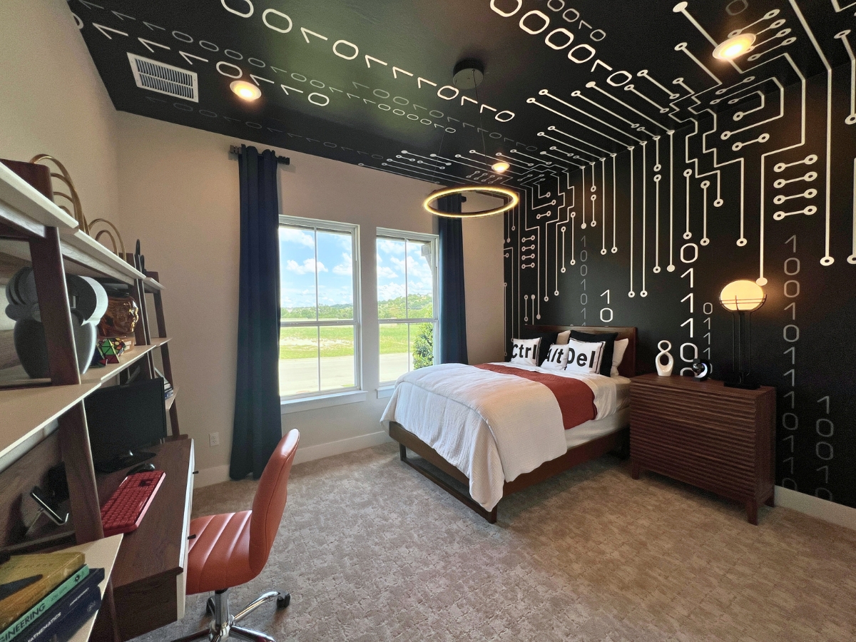 Secondary bedroom in GFO home at Saddleback Santa Rita Ranch Liberty Hill Texas