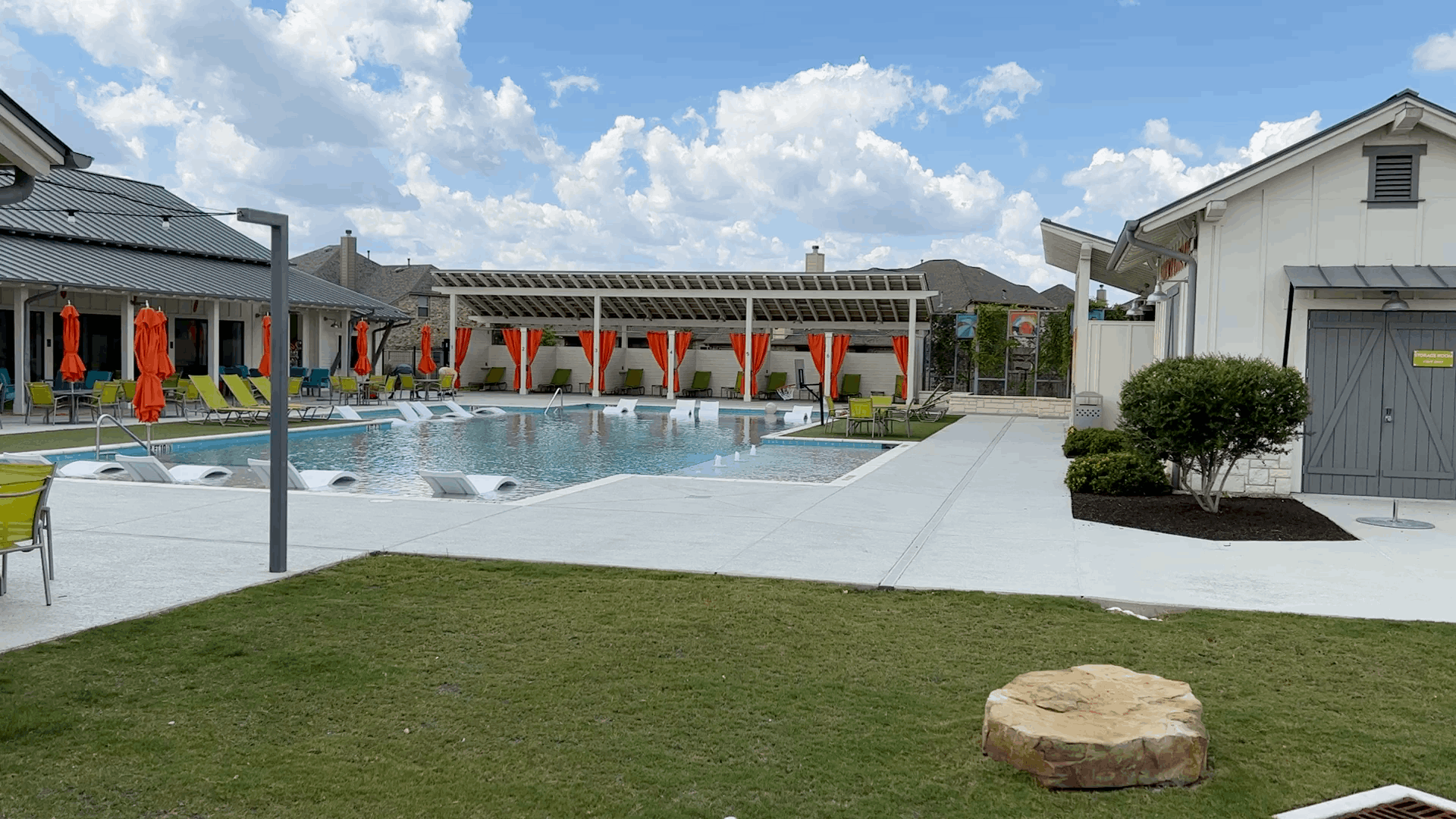 Resort-style pool at The Hub amenity center in Santa Rita Ranch Liberty Hill Texas