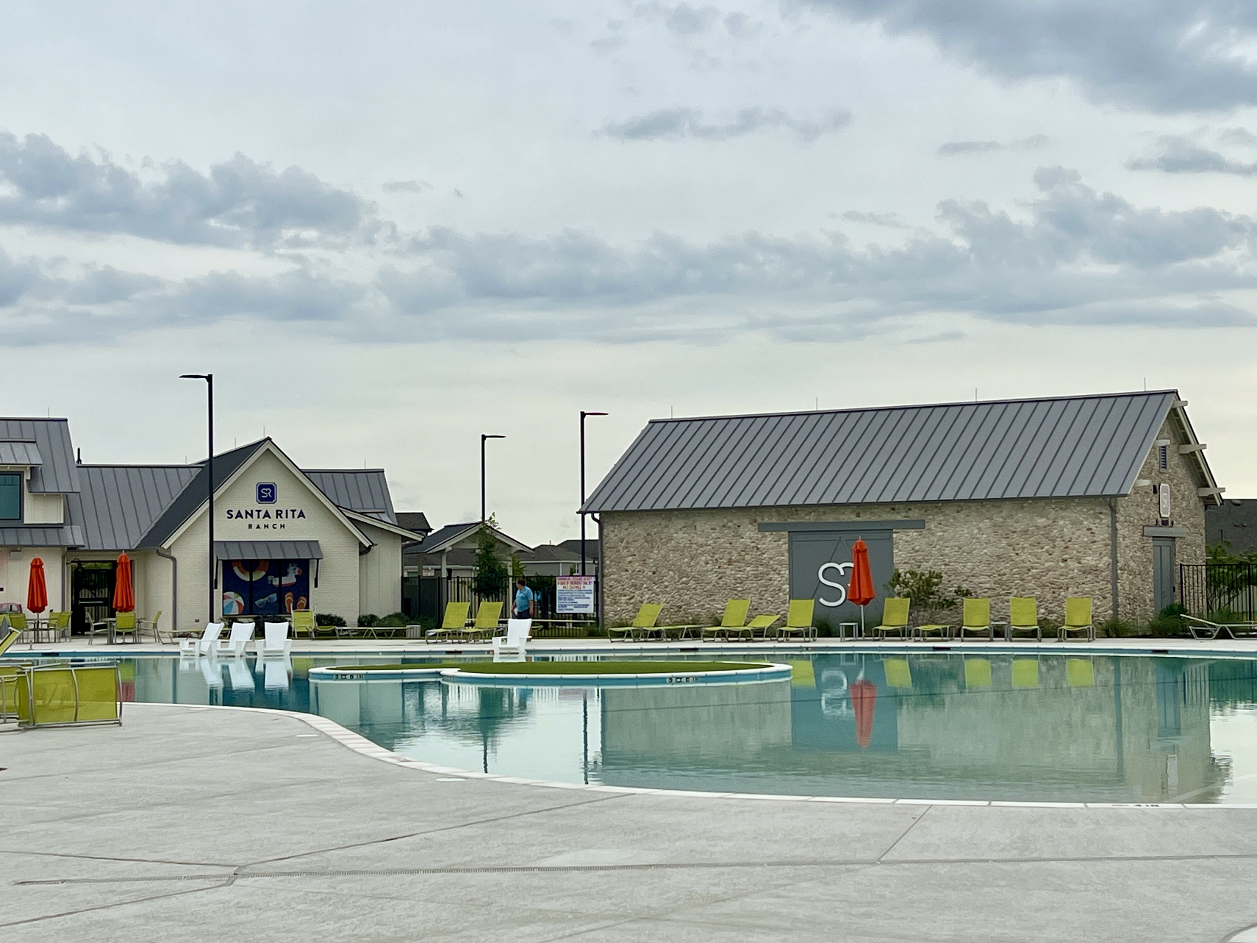 Resort-style pool at the Homestead Amenity Center in Santa Rita Ranch Liberty Hill Texas