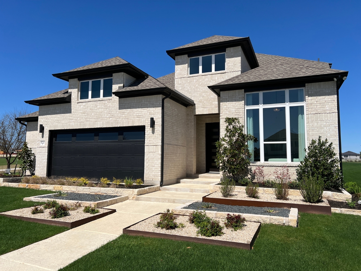 Coventry Homes model home exterior in Santa Rita Ranch Liberty Hill Texas