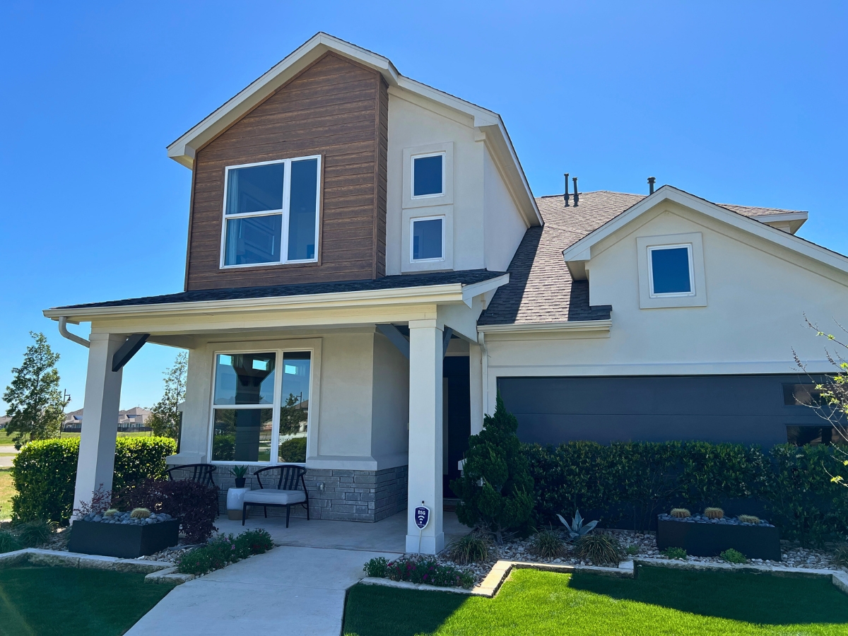 Scott Felder Homes model home exterior in Santa Rita Ranch Liberty Hill Texas