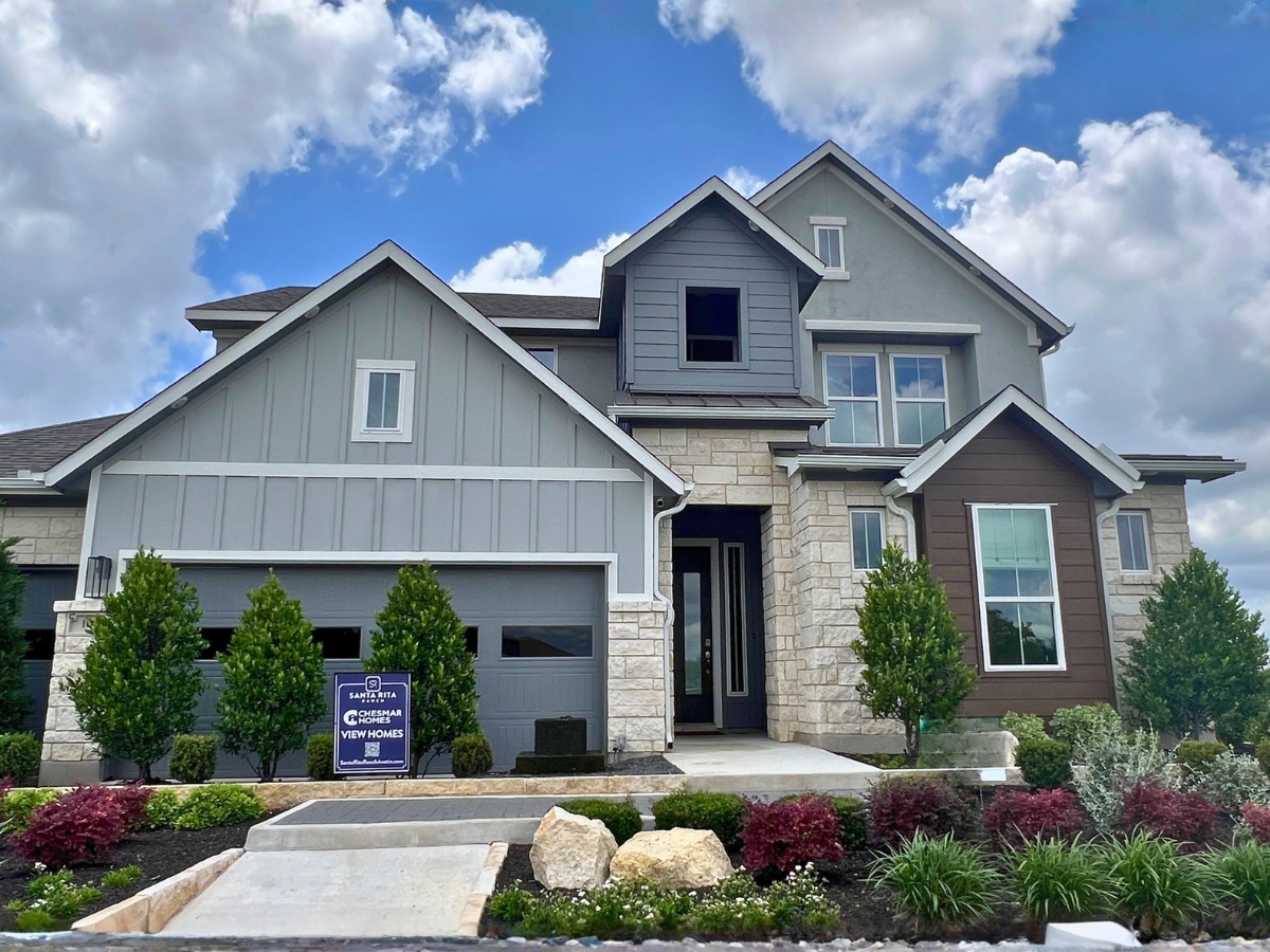 Chesmar Homes model home in Santa Rita Ranch Liberty Hill Texas