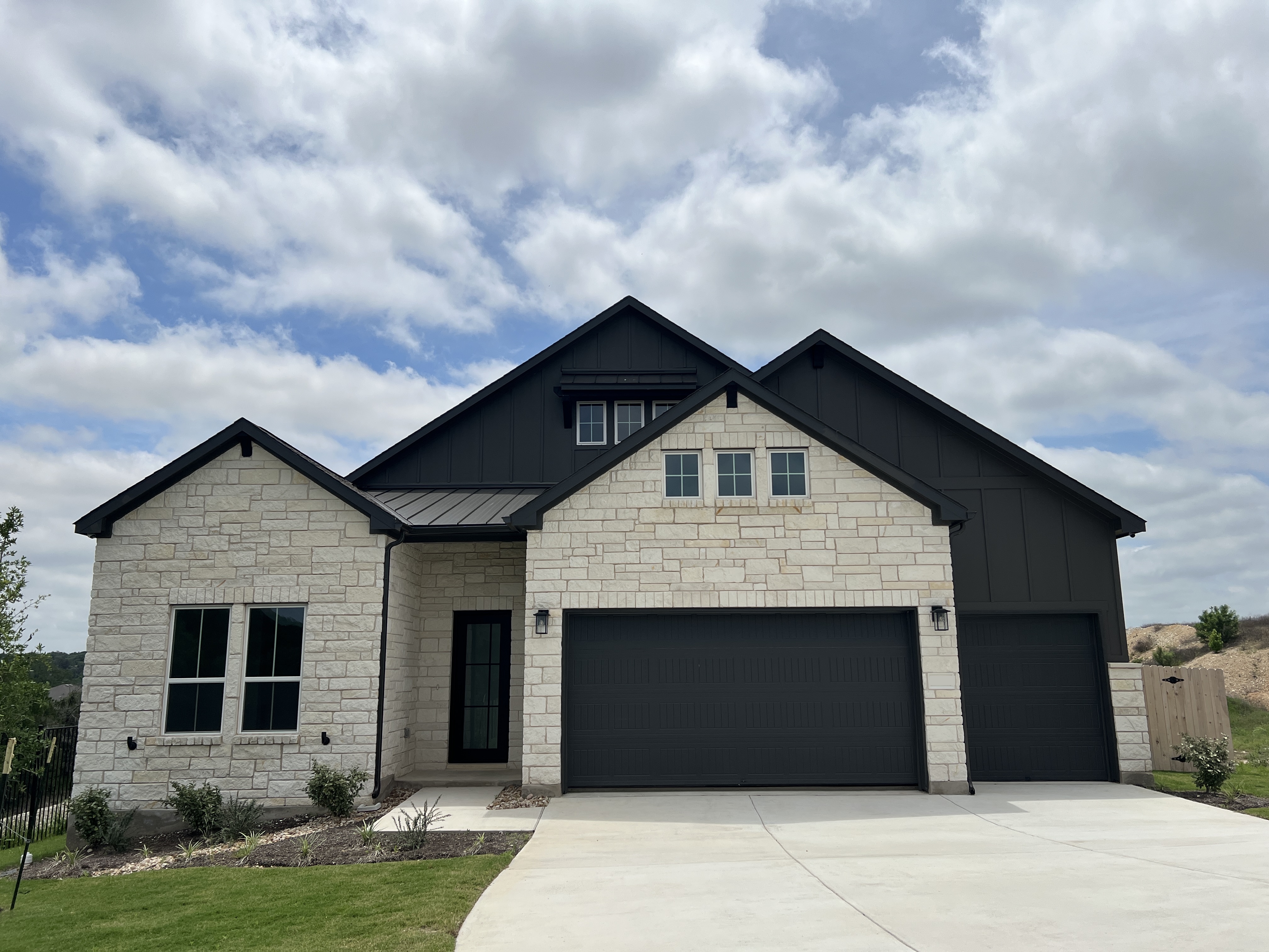 GFO Home exterior in The Heights at San Gabriel in Georgetown, Texas