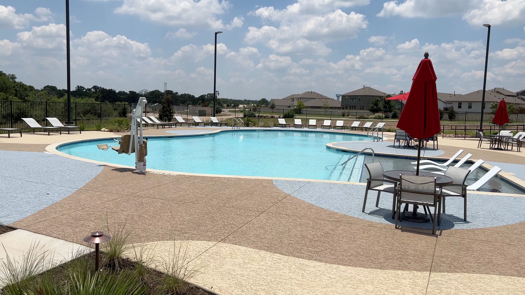 Neighborhood pool in Morningstar community in Georgetown, Texas