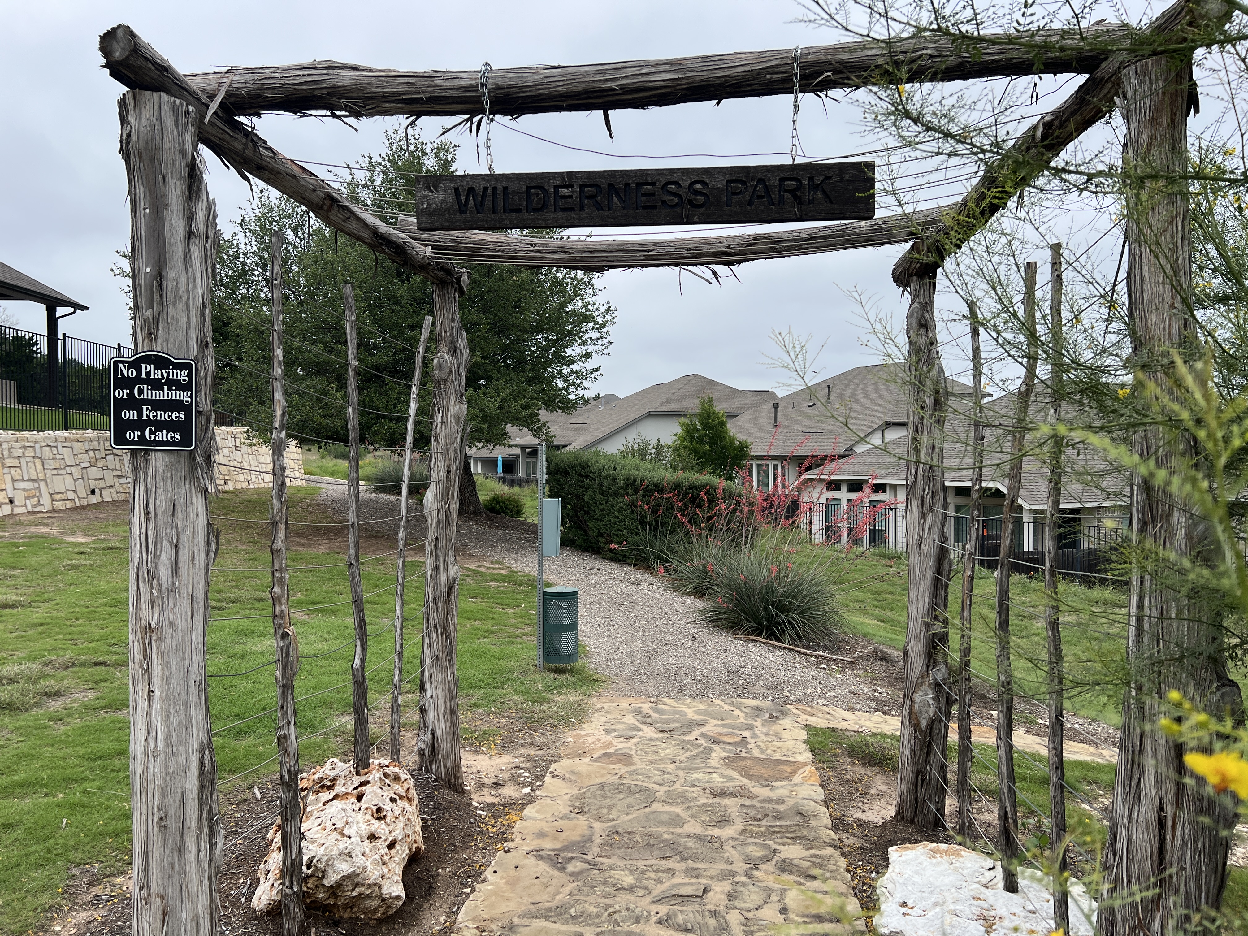 Walking trail in Rancho Sienna neighborhood in Georgetown, Texas