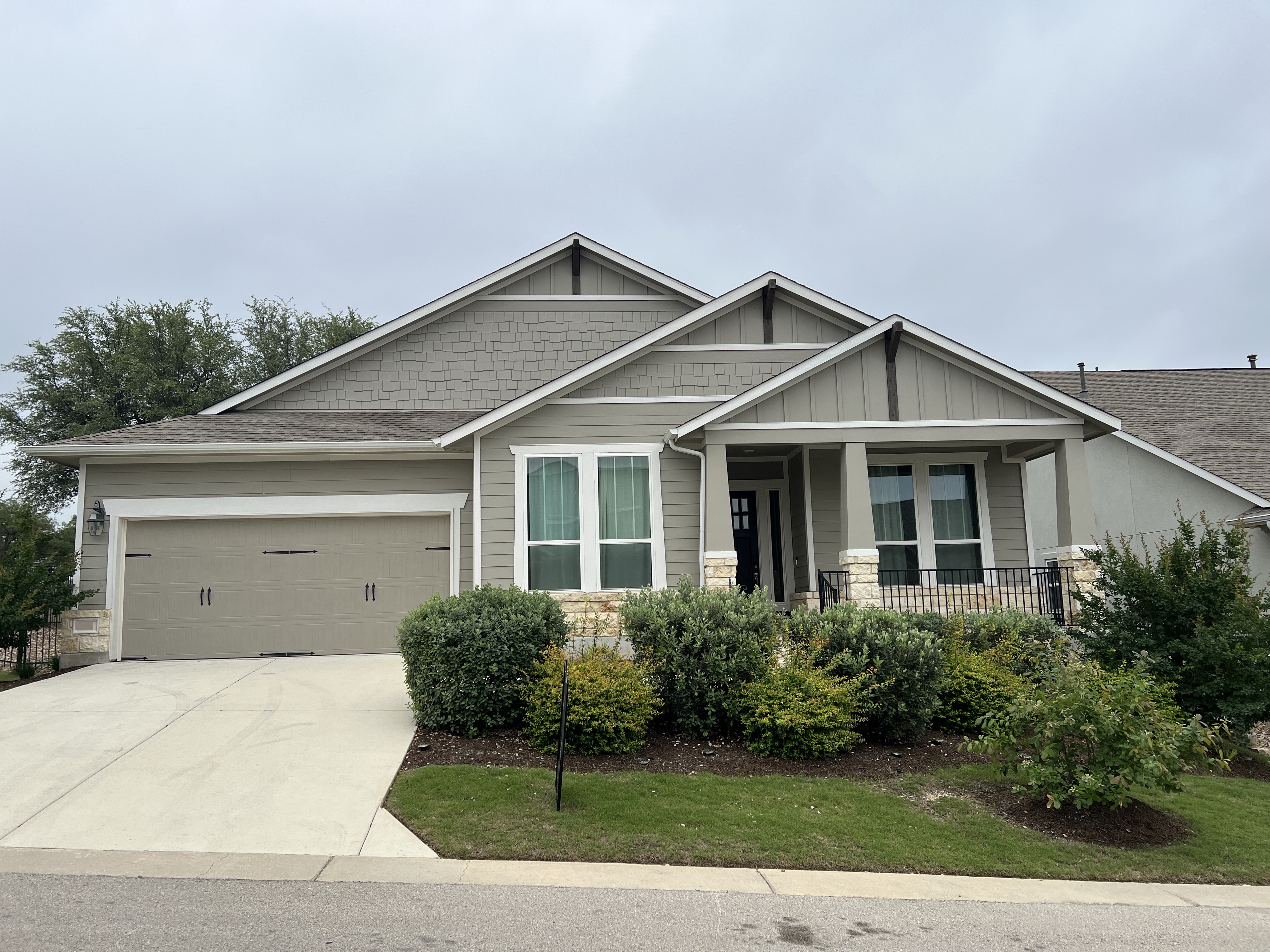 Home exterior in Rancho Sienna community in Georgetown, Texas