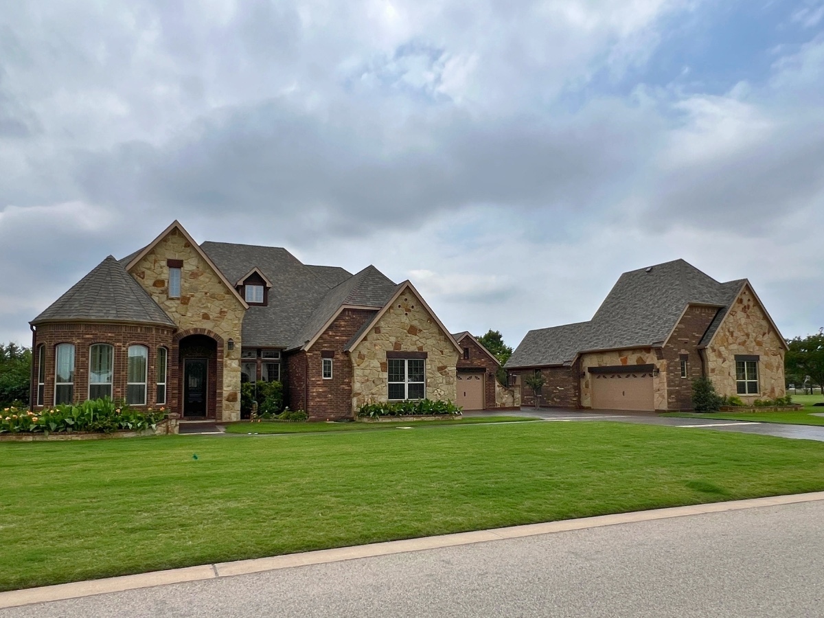 Quiet residential street in Reagan's Overlook Leander Texas