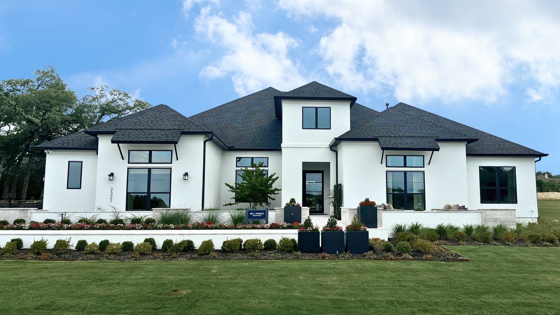 Toll Brothers Bell Springs model home at Woodland Estates in Leander, Texas