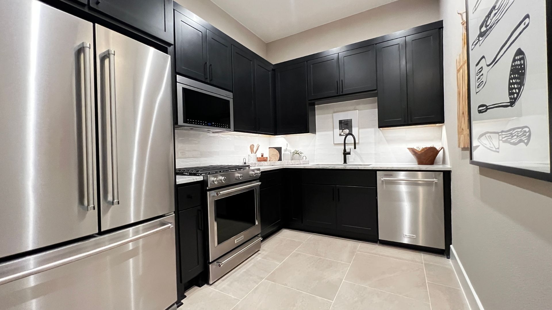 Prep kitchen and walk-in pantry in the Bell Springs model home by Toll Brothers in Leander, Texas