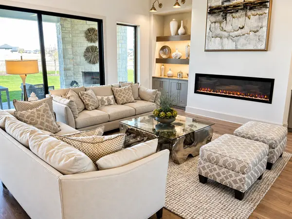 Professionally staged Austin living room showing how thoughtful home preparation can help a property feel bright, polished, and ready for sale.