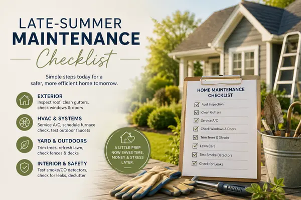 Late-Summer Maintenance Checklist: What Homeowners Should Do Before Fall Arrives,Heather Markus