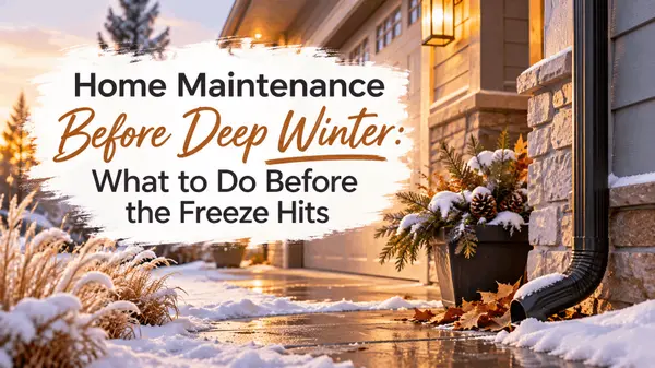 Home Maintenance Before Deep Winter: What to Do Before the Freeze Hits