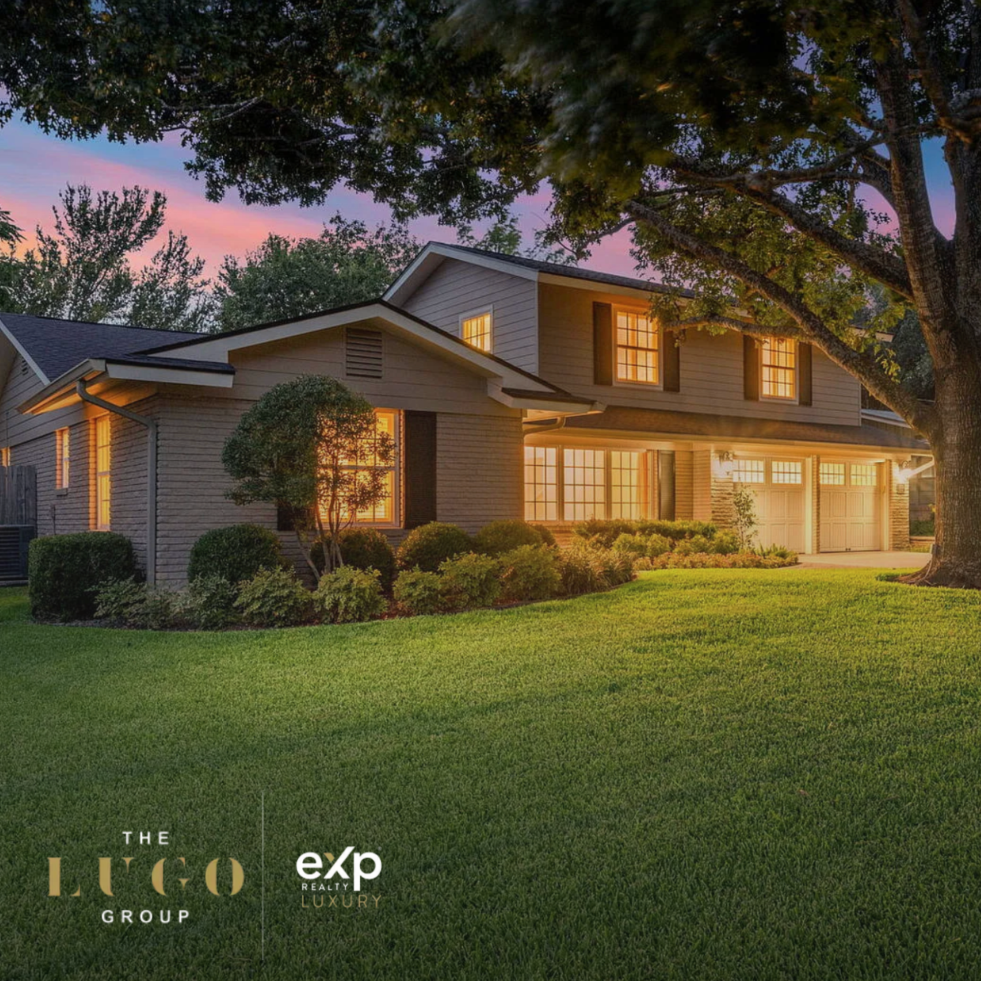 Exterior of a luxury residential property at dusk in San Antonio, TX listed by Michael Lugo - The Lugo Group