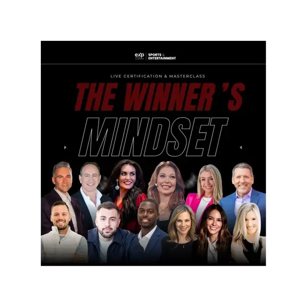 The Winner's Mindset event featuring top real estate agents and industry leaders.