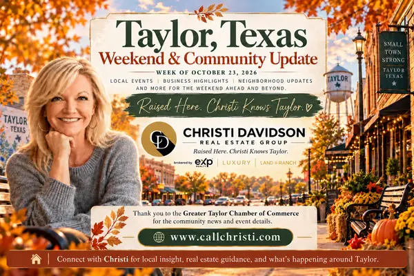 Taylor, Texas Community Update: Fall Events, Growth, Business News & What’s Ahead