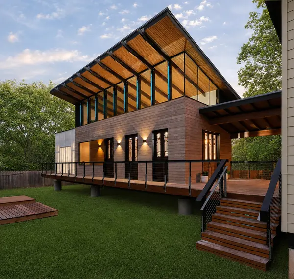 The Architect Built It for Himself Subhead: The story behind 5607 Jim Hogg Avenue — a live-work compound in Brentwood, Austin that took years to build, carries a lifetime of personal history, and cann