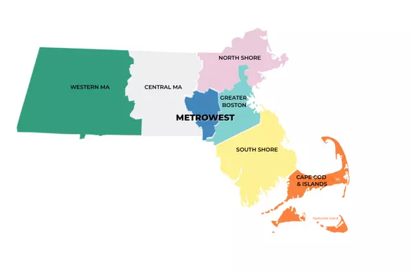 image of metrowest massachusetts on a map