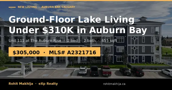 Ground-Floor Lake Living Under $310K: Why Unit 111 at Auburn Rise Is Calgary's Best-Kept Secret