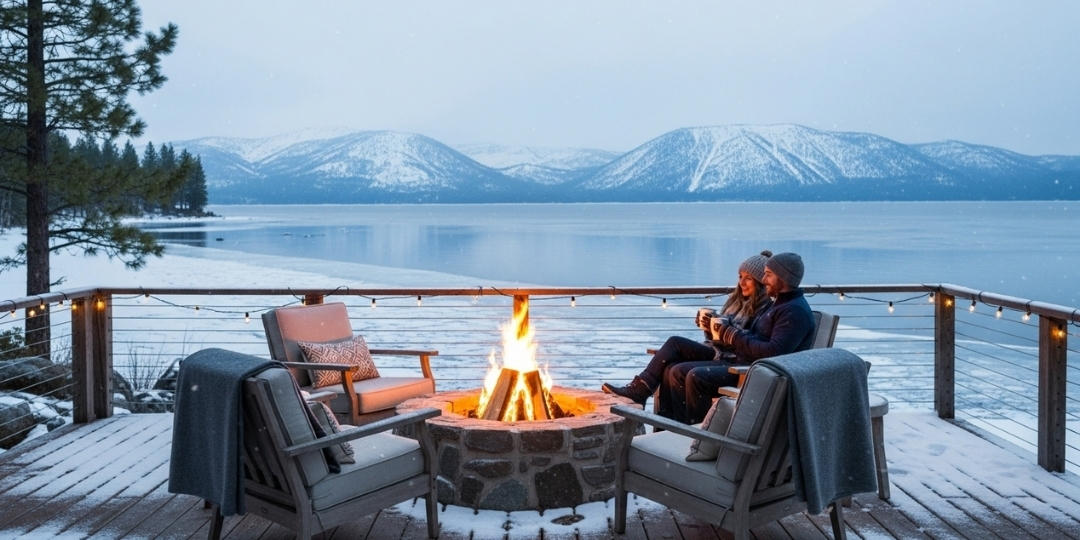 Snowshoeing and cozy winter nights by the fire in Lake Tahoe