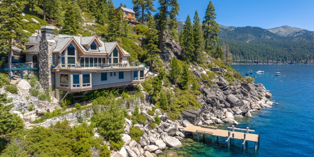 Crystal Bay lakefront home with panoramic Tahoe views