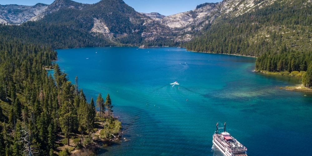 Zephyr Cove Lake Tahoe aerial view