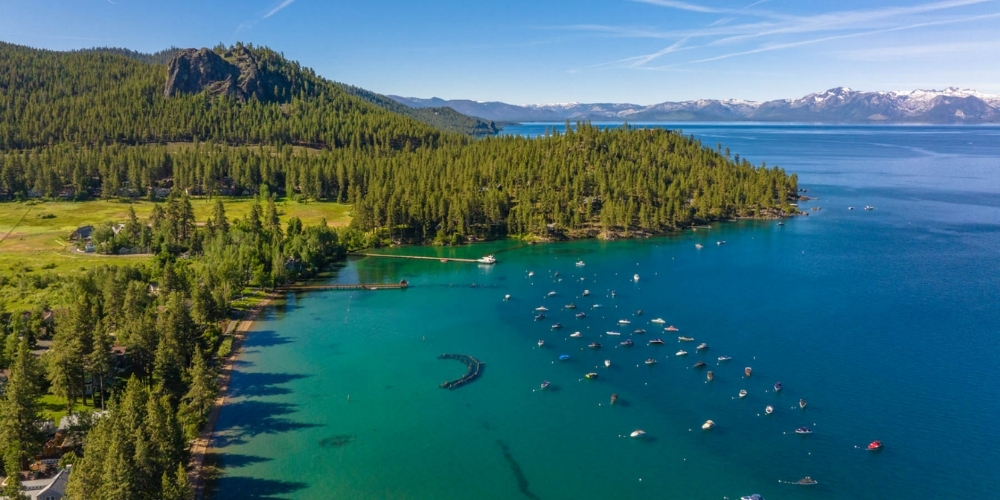 Glenbrook East Shore Lake Tahoe aerial view