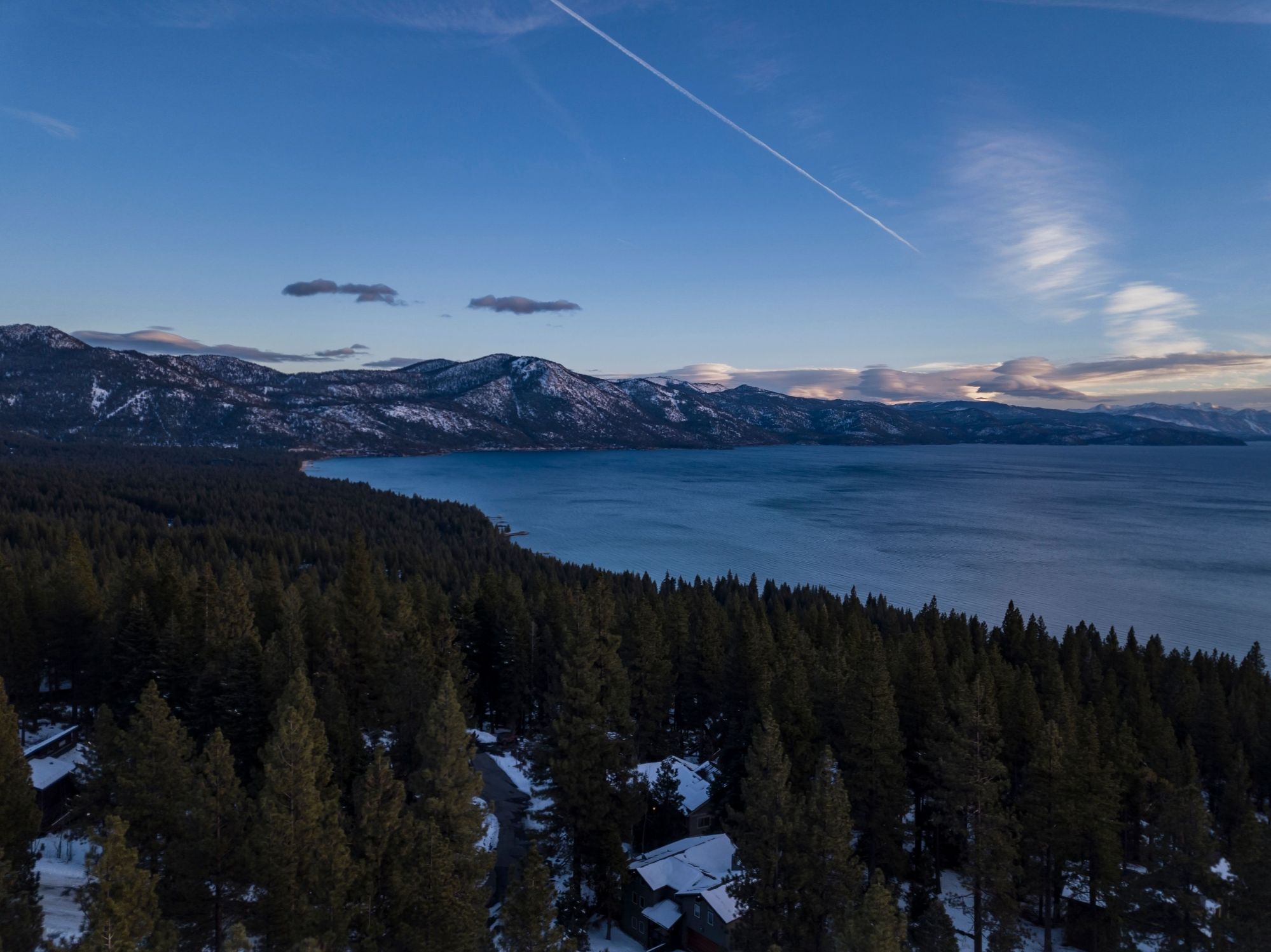 Propane tank serving a luxury mountain home on the Nevada side of Lake Tahoe