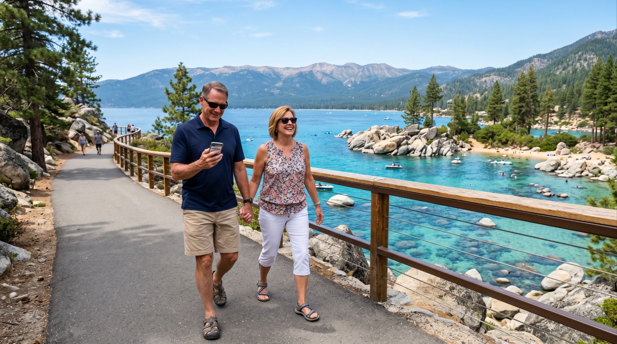 Sand Harbor reservations and East Shore Trail Lake Tahoe Nevada