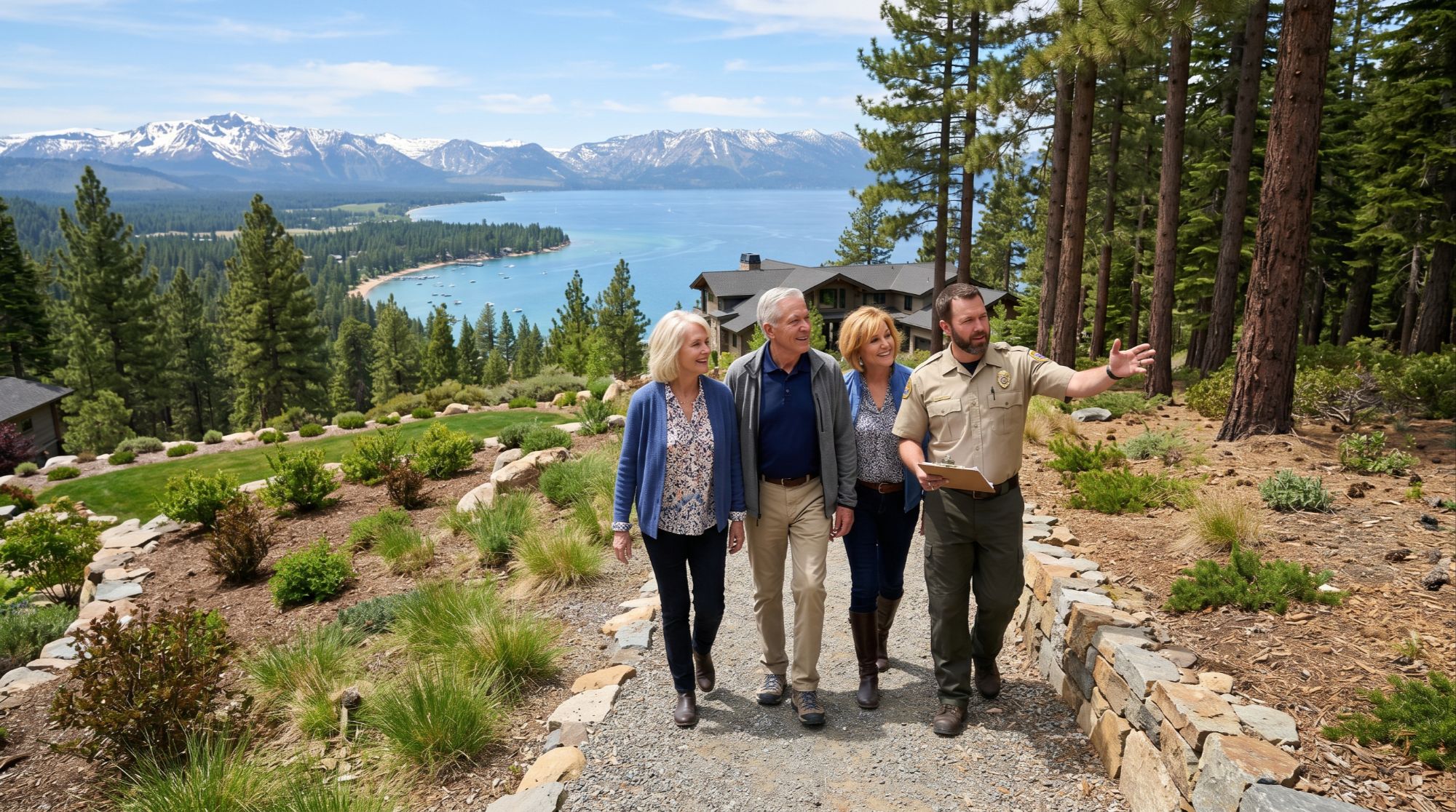 Defensible space inspection for luxury homes in Lake Tahoe Nevada