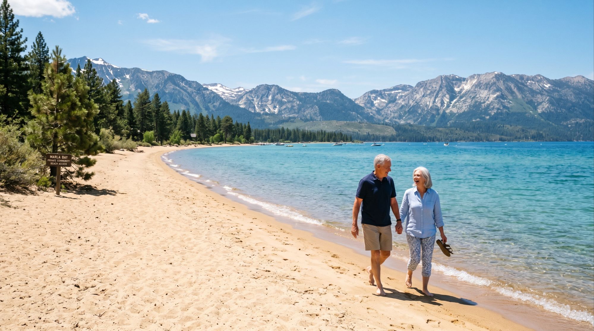 Marla Bay Nevada private beach rights voluntary HOA Lake Tahoe East Shore