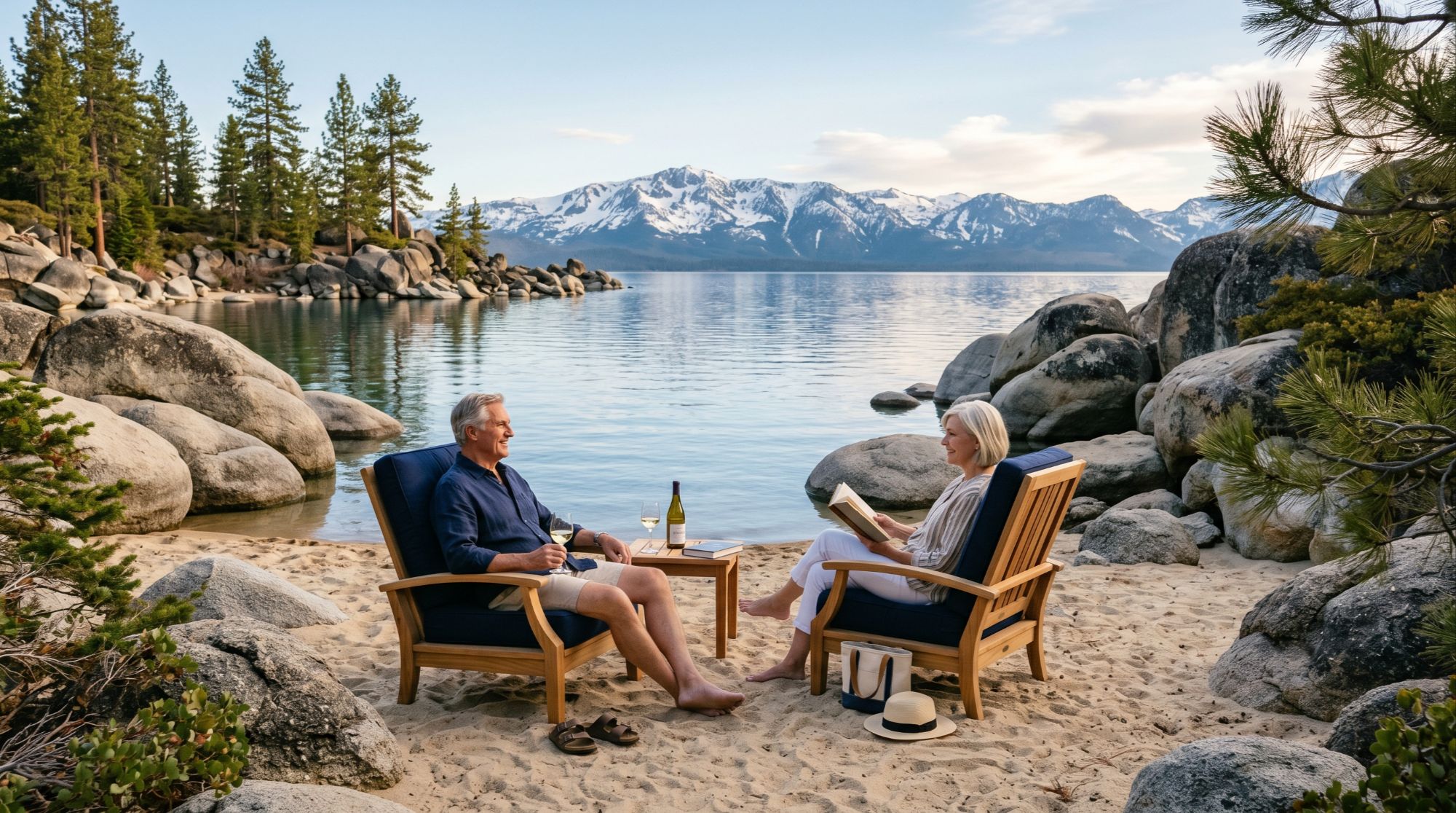 Lake Tahoe East Shore private beach rights Zephyr Cove Round Hill Glenbrook Marla Bay