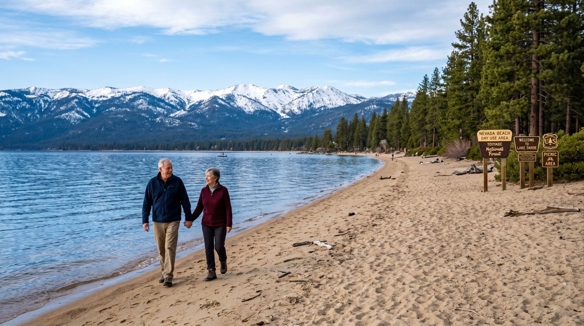 Nevada Beach Zephyr Cove public federal land Lake Tahoe East Shore access