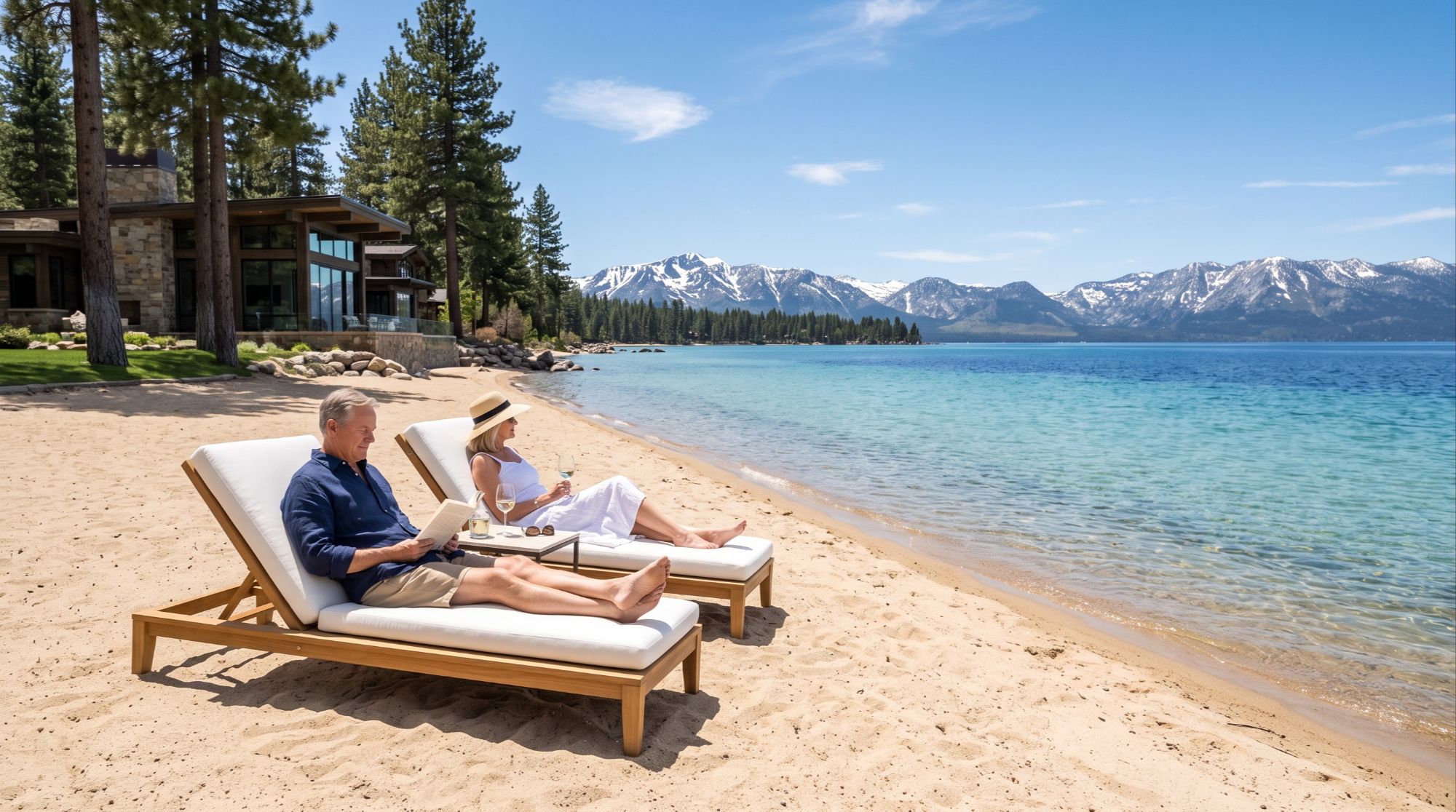 Incline Village private beaches Glenbrook shoreline access and Nevada Lake Tahoe luxury real estate