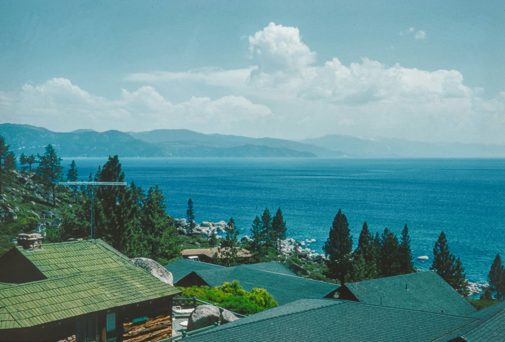 Incline Village luxury home with wildfire defensible space and cleared vegetation