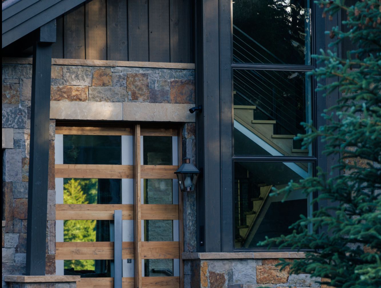 Dark Sky compliant exterior lighting at a luxury Nevada Lake Tahoe residence