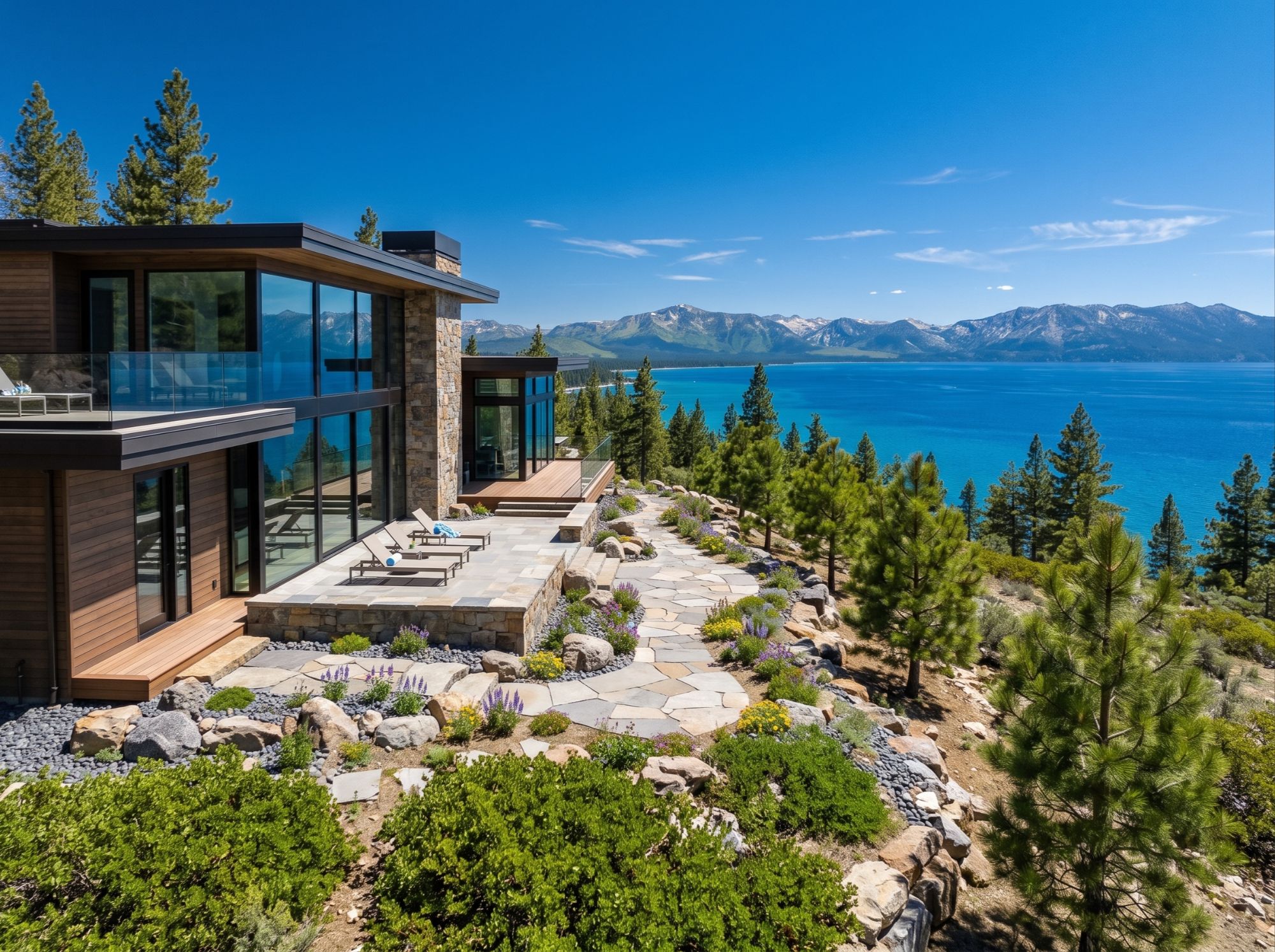 Defensible space zones in Nevada Lake Tahoe Zone 0 Zone 1 and Zone 2
