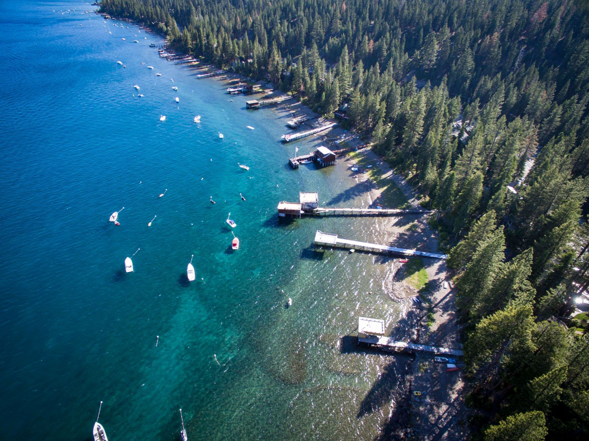 Lake Tahoe shoreline survey and pier development plans for a Nevada lakefront property