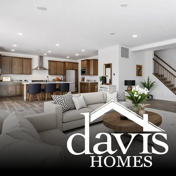 Interior design picture with Davis Homes logo on top