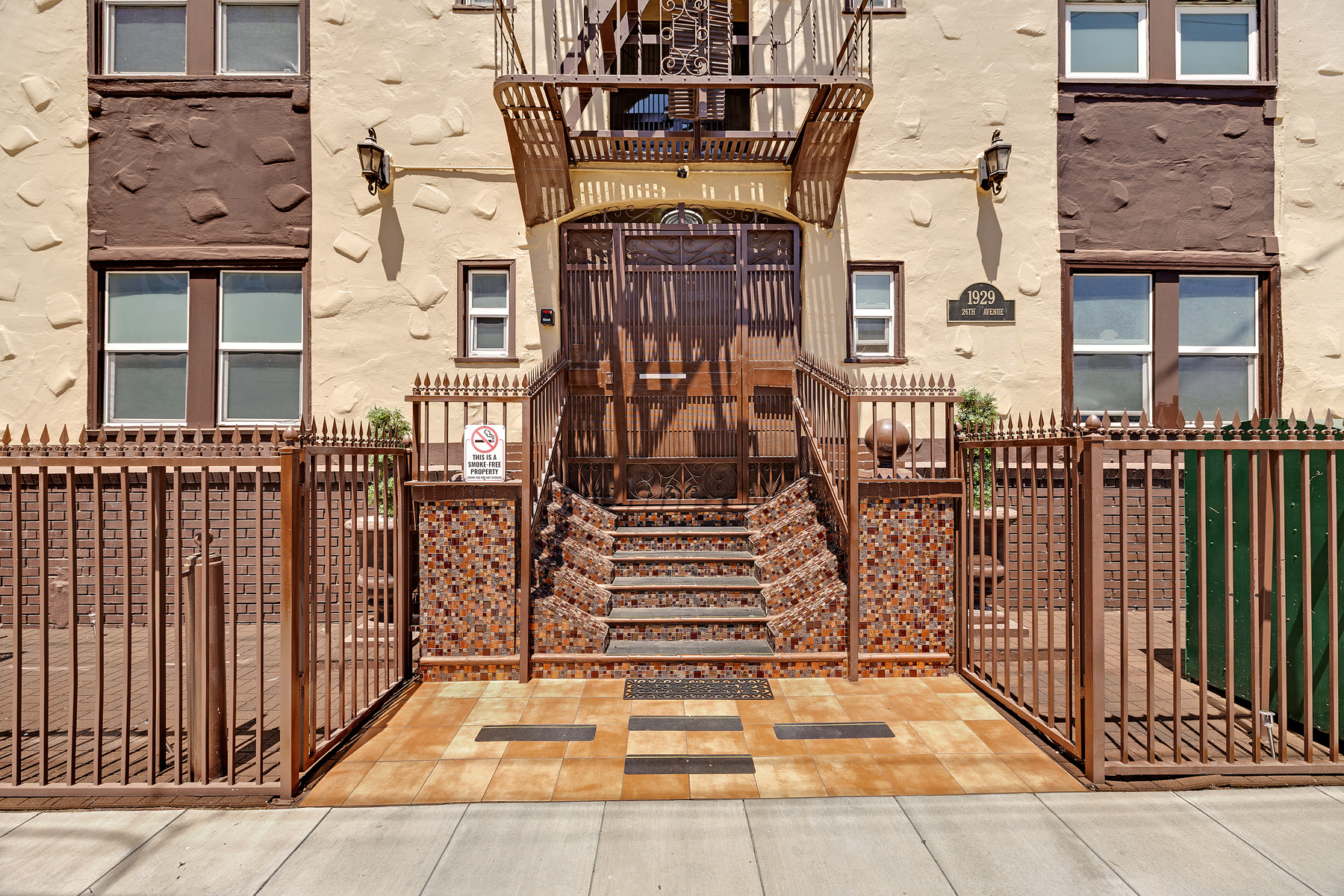 Front entry and perimeter fence
