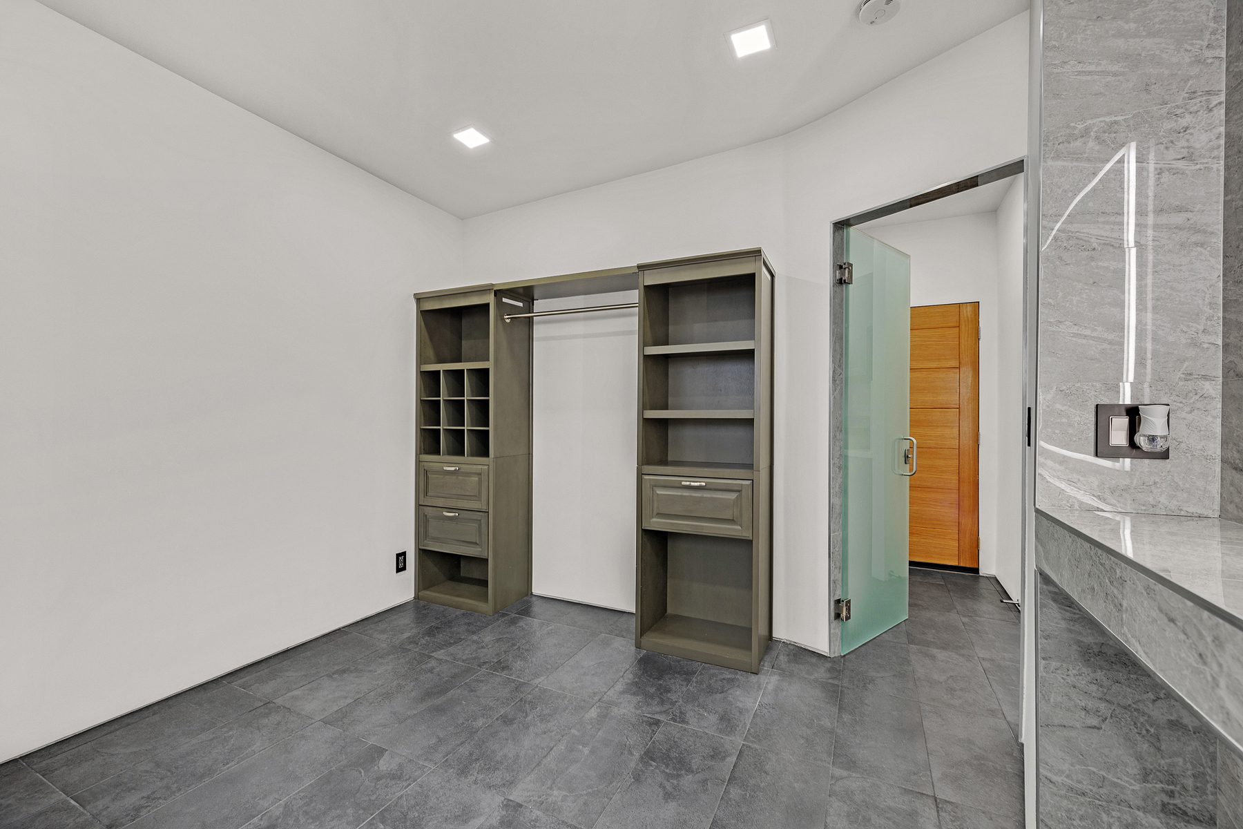 Apartment room with storage