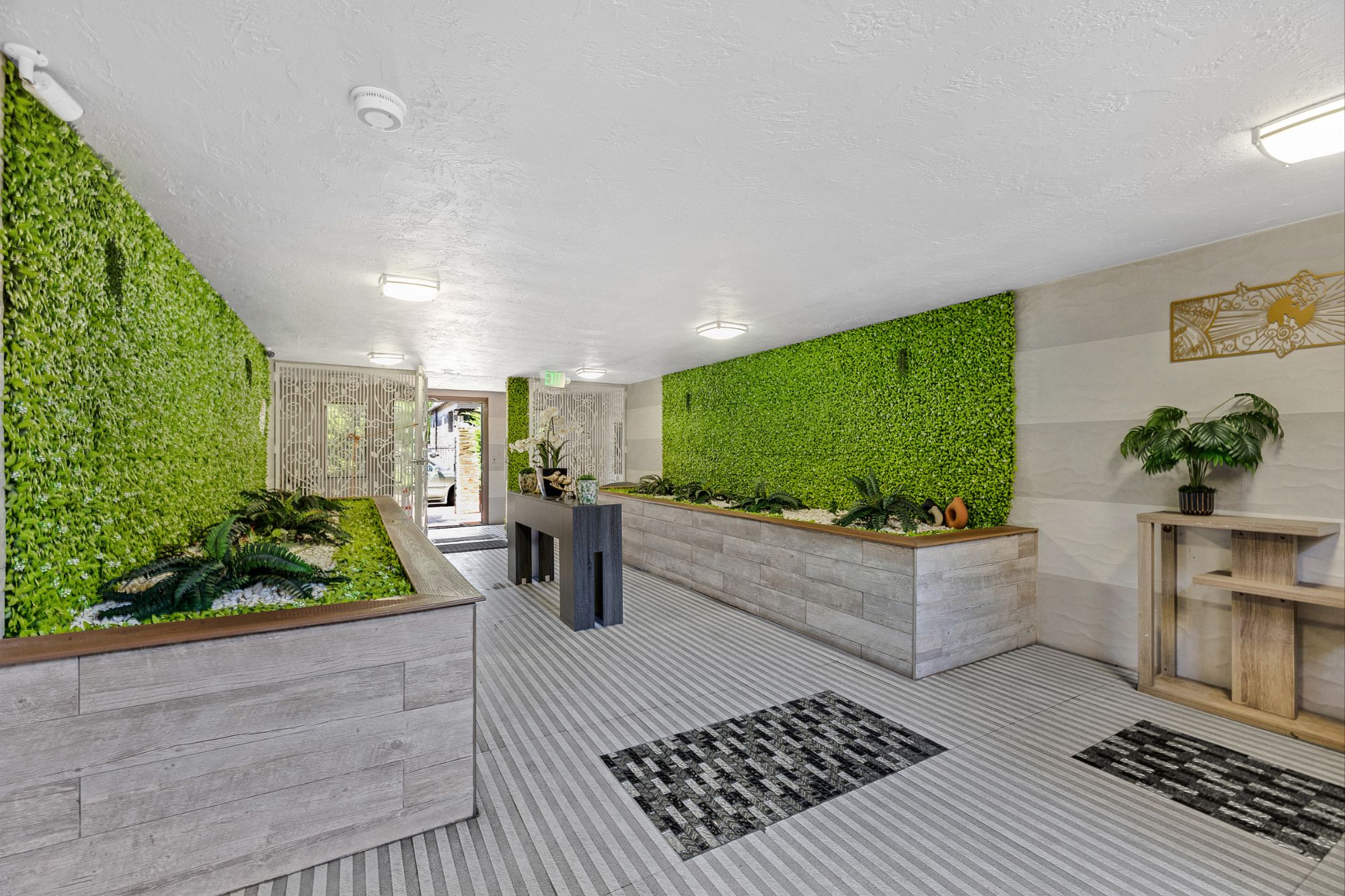 Common-area lounge and entry at 3000 Nicol Avenue