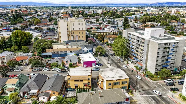 Rear aerial view of 2300 Fruitvale