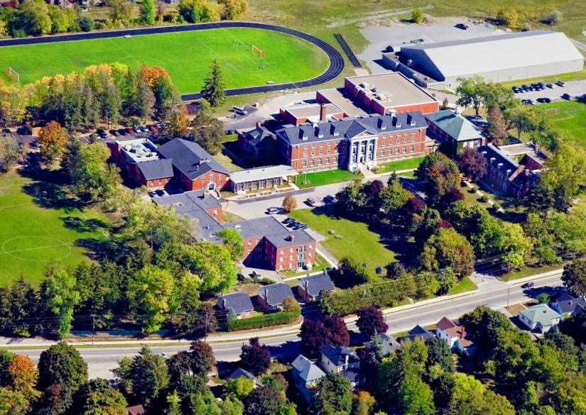 Pickering College aerial near College Manor and Leslie Valley Newmarket