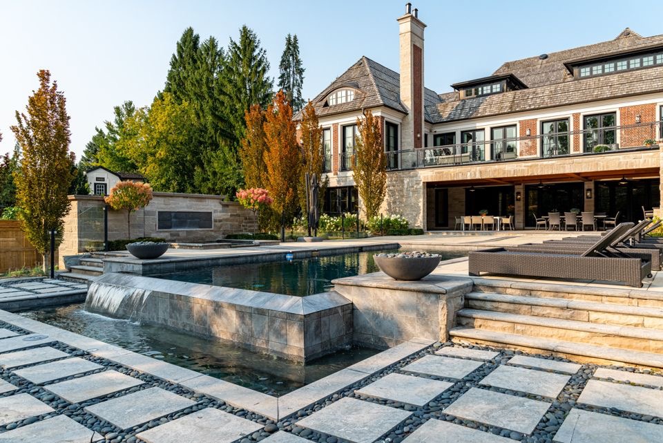 Kleinburg luxury home with pool representing estate-style living in Vaughan