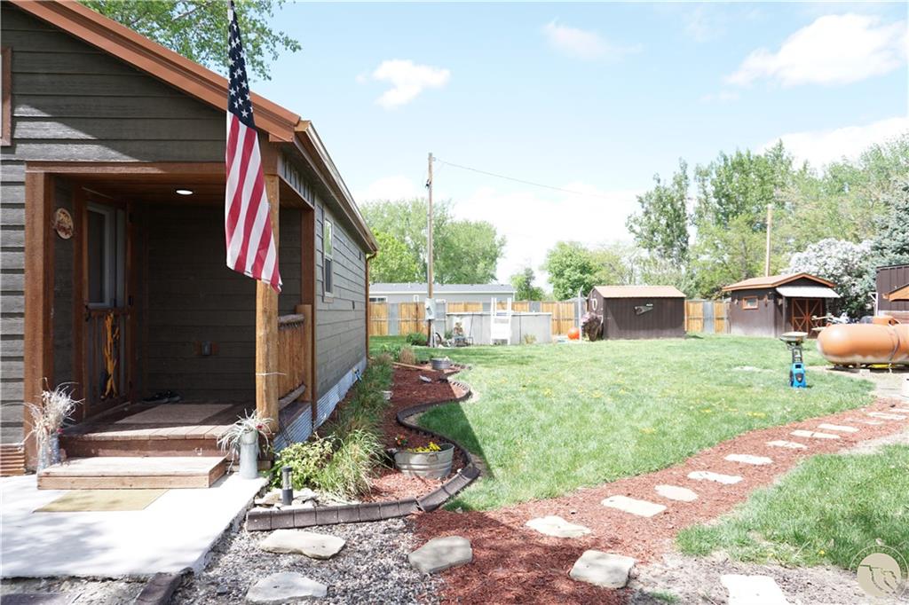 front of home and yard