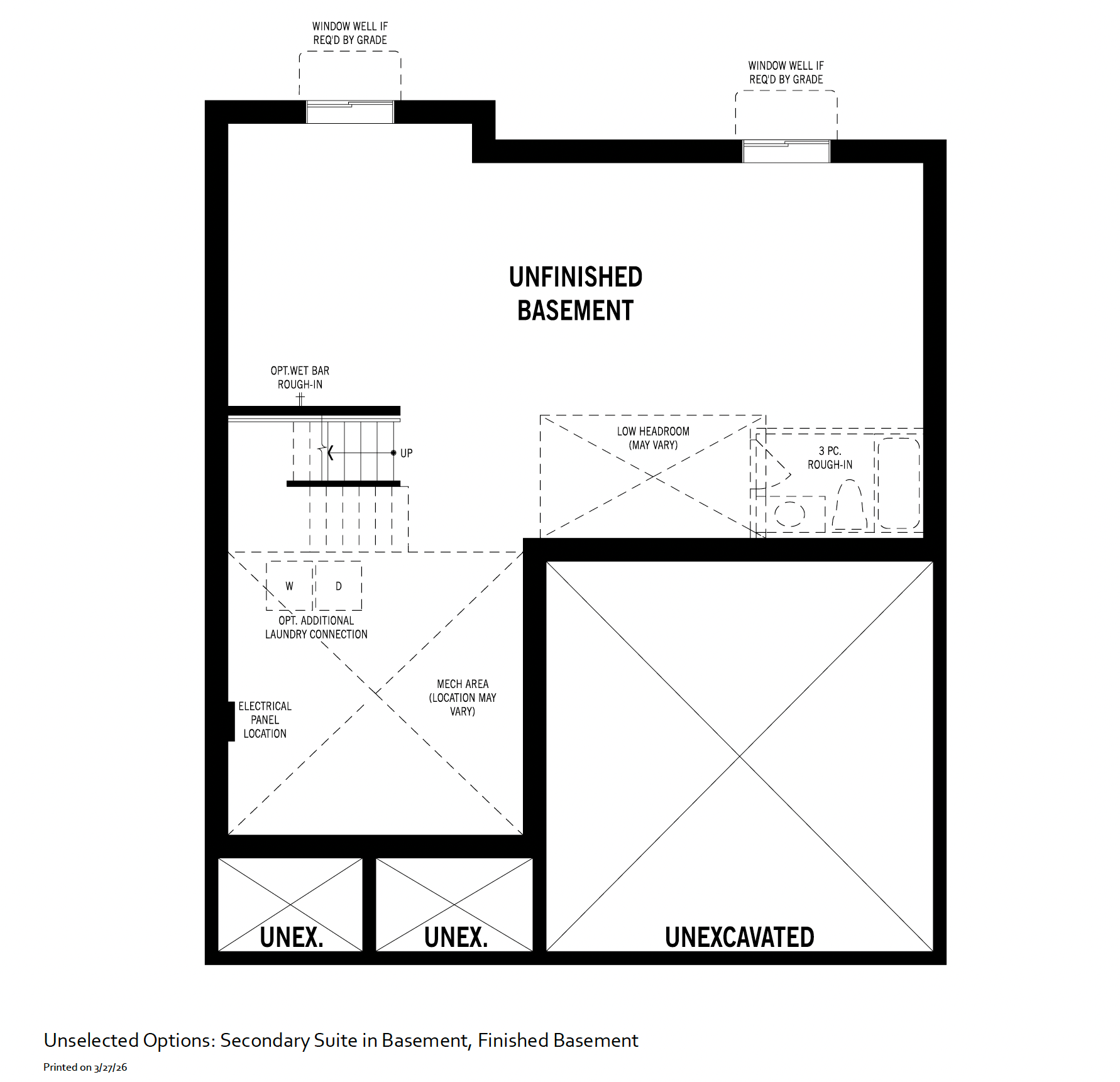 Unfinished Basement Layout